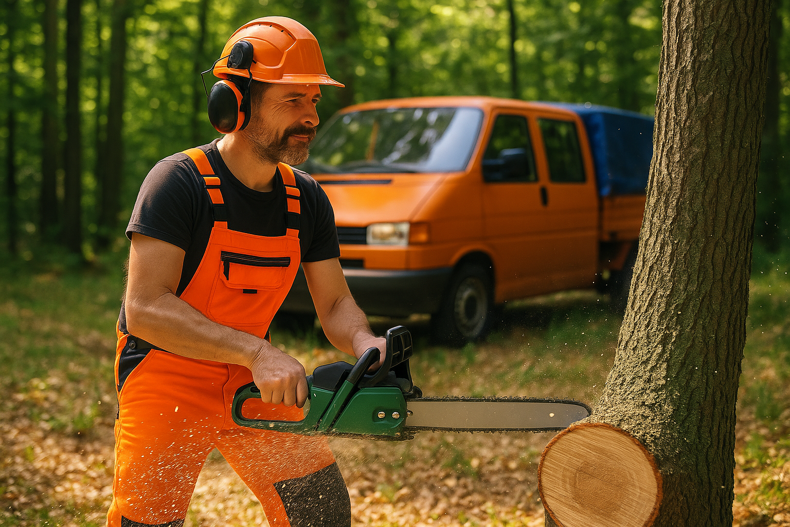 Baumfällung bis 25cm Stammdurchmesser – inkl. Abtransport im Umkreis von 20 km um Leipzig
